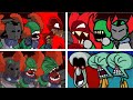 Tricky Original Vs HD Vs Bad Mod Vs Squidward Friday Night Funkin