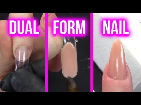 OMG!! EASIEST ACRYLIC NAIL EVER!!! - How to Use Dual Forms to Create an Acrylic Nail