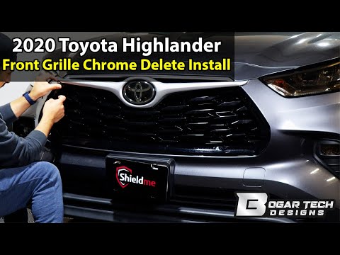 Toyota Highlander 2020-2025 Front Grille Chrome Delete Install