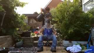 ALS Ice bucket challenge Marcus Langford in slow motion
