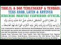 TAHLIL DAN DOANYA LENGKAP TEKS ARAB LATIN DAN ARTINYA USTADZ MAHFUDZ SYAFRUDDIN 18 DES 2025 Viral