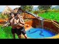Primitive Survival 4K Video - Build PYTHON House & Water Slide Swimming Pool Underground House
