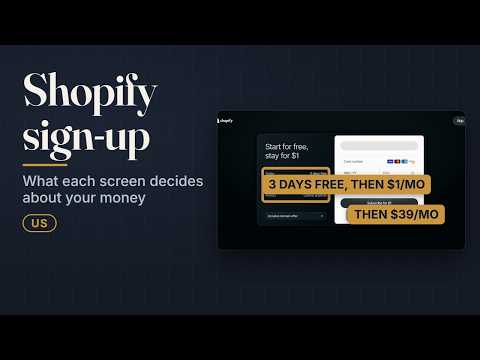 Shopify sign-up, step by step
