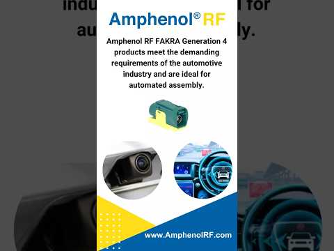 Welcome to the next era of connectivity! In this video, we unveil the latest generation of FAKRA connectors, revolutionizing the industry with their cutting-edge features and performance. These connectors are engineered to meet the growing demands of modern applications, offering enhanced reliability, durability, and versatility. 

Check us out on social media:
www.facebook.com/officialAmphenolRF 
www.linkedin.com/company/amphenol-rf/mycompany/ 
www.twitter.com/AmphenolRF

Our Website:
www.amphenolrf.com
