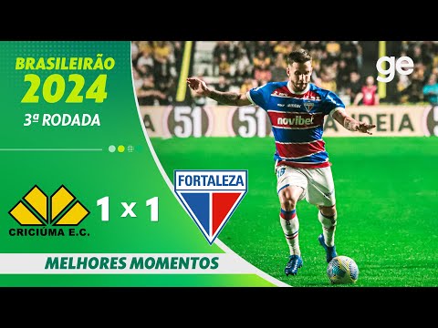 Gols e lances de Criciúma x Fortaleza