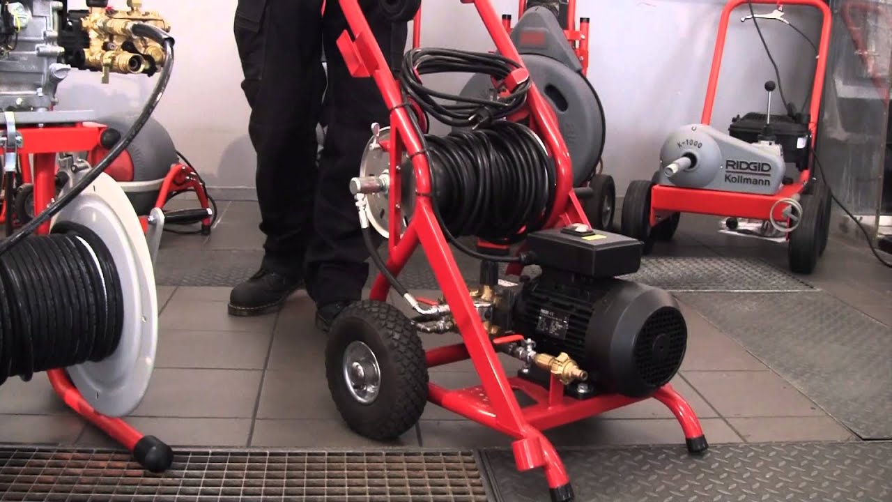 Гидродинамическая прочистная машина Ridgid KJ-1590 II видео
