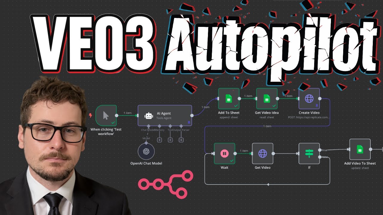Generate Veo 3 Viral Videos Automated With N8N! (No Code Beginner AI Agent Tutorial)