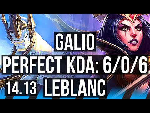 GALIO vs LEBLANC (MID) | 6/0/6, 69% winrate, Dominating | VN Challenger | 14.13