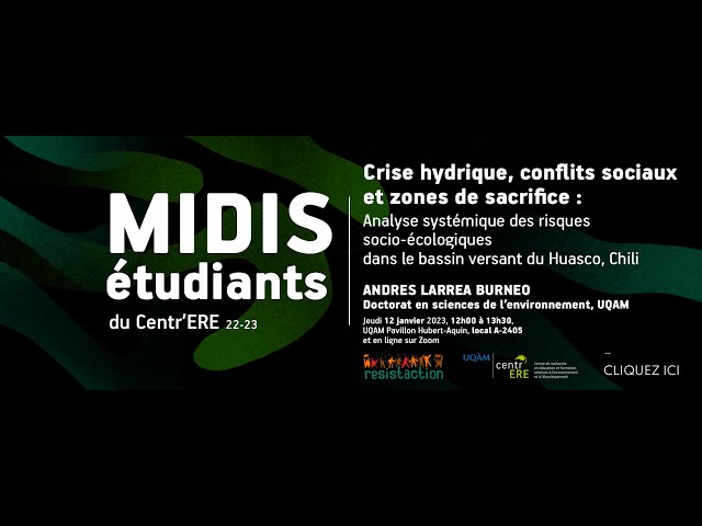 Conférence: «Crise hydrique, conflits sociaux et zones de sacrifice»