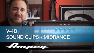 Video thumbnail for Ampeg V-4B 100W All-Tube Bass Head - Sound Clips - Midrange by Ampeg