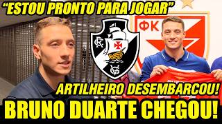 DESEMBARCOU NO RIO! BRUNO DUARTE CHEGOU! MANDA RECADO PARA TORCIDA DO VASCO NA CHEGADA! NOVO REFORÇO