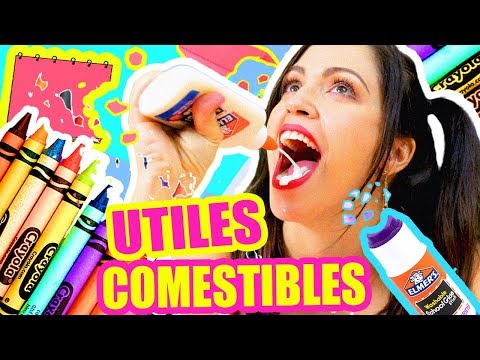 UTILES ESCOLARES COMESTIBLES! TRUCOS para TROLLEAR a tu PROFESOR y AMIGOS! Bromas - SandraCiresArt
