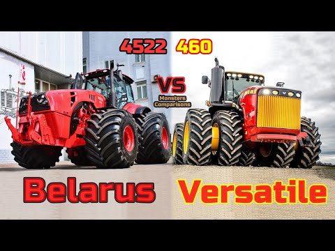 Belarus 4522 VS Versatile 460 (Soviet VS Canadian) - Ultimate Size/Power comparison