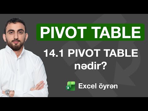 Excel dərsləri - 14.1 Excel PIVOT TABLE nədir? Excel PIVOT TABLE izahı və praktiki nümunələr 2026