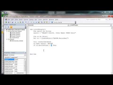 Excel 2010 VBA Tutorial 74   ADODB   SQL SELECT Returning Multiple Records