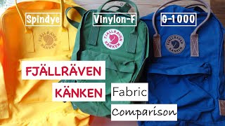 Fjallraven Kanken Vinylon F, G-1000 und Spindye Vergleich | Tekuben.com