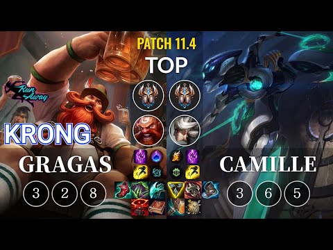 RNW KronG Gragas vs Camille Top - KR Patch 11.4