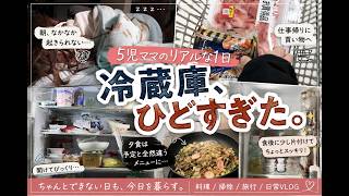 5児ママのリアルな日常VLOG。ちゃんとできない日の夜。｜料理・買い物・冷蔵庫リセット