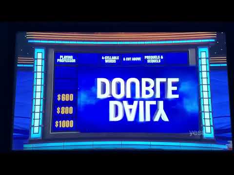 Jeopardy, PROFESSOR’S TOURNAMENT Day 8 - 1st Daily Double (12/15/21)