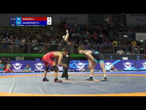 BRONZE FS - 48 kg: A. HADDADI (IRI) v. R. GALBOURAEV (FRA)