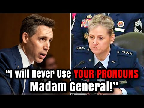 Josh Hawley HUMILIATES Leftist General as Pronoun Ideology BACKFIRES On Live TV
