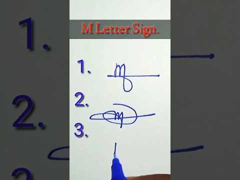 Signature Style of M | Beautiful Signature 😍 #viral #signature #new #shorts #lettering #ytshorts