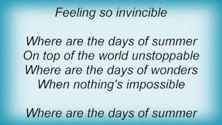 Ana Johnsson - Days Of Summer Lyrics