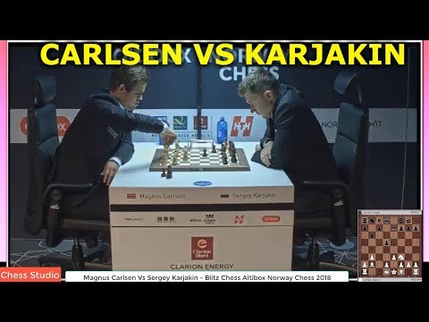 [Blitz Altibox Norway Chess 2018 Round 1] Magnus Carlsen Vs Sergey Karjakin - Blitz Chess 2018