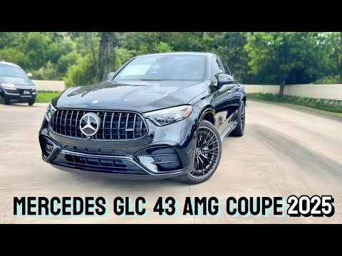 Sleek new Mercedes GLC 43 AMG Coupe Black 🚘 With Blackout Night Package Plus! #glc43 #coupe