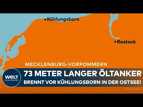 OSTSEE: 640 Tonnen Öl geladen! 73 Meter langer Tanker "Annika" brennt vor Kühlungsborn
