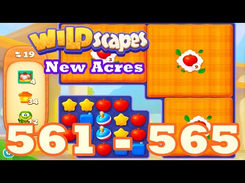 Wildscapes: New Acres Level 561 - 565 HD | 3 match | android | 562 | 563 | 564 | IOS | 【GameGo Game】