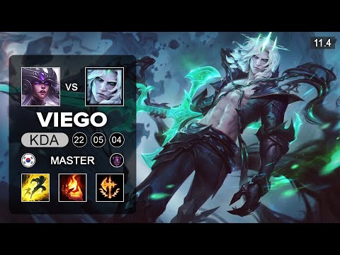 Viego Mid vs Syndra - KR Master Patch 11.4
