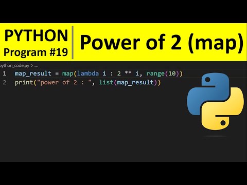 Python Program 19 Display Powers Of 2 Using Anonymous And Map Function In Python