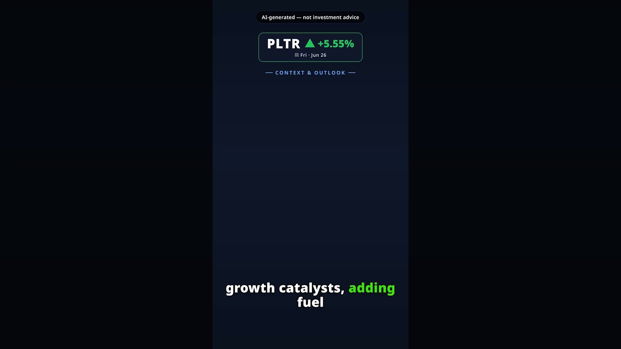 Why Is Palantir Technologies Stock Spiking Today? PLTR +5.55% (Jun 26) — AI Growth Catalysts