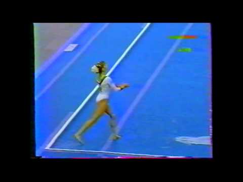 Shannon MILLER (USA) floor - 1994 Brisbane worlds qualifs