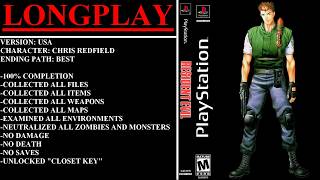 Resident Evil [USA] (PlayStation) - (Longplay | Chris Redfield | 100% | Best Ending Path)