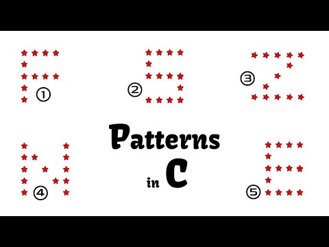 Star Pattern Program in C | Alphabet Shape Pattern Printing (E, F, Z, N, S) | C Programming Tutorial
