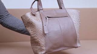 Стильна сумка жіноча KARYA 20832 шкіряна бежева