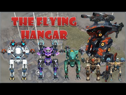 The flying hangar Hover  - Nightingale  - Ao Guang  - Ao Jun -  Hawk -  Ao Ming war robots