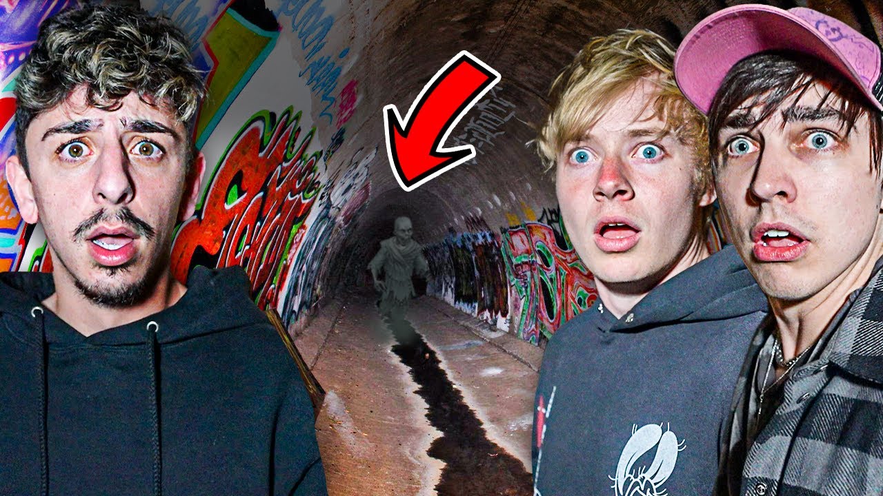 A Terrifying Night at the Haunted Tunnel.. (ft. Sam & Colby)