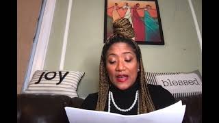 Reading of Obituary - Cynthia Yvonne Slater Massingale🦋