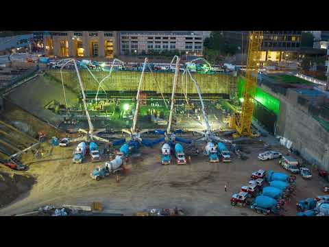 11,190 Cubic Yard Foundation Pour at the Century City Center