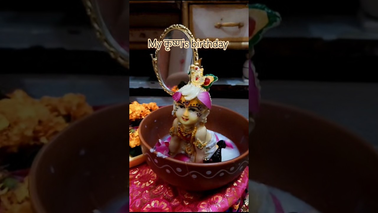 janmashtami 2025🦚#krishna #birthday #minivlog #indian #festival #love #vrindavan #laddugopal #shorts