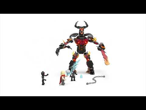 thumbnail video image 2 of Set LEGO Super Heroes Thor vs. Figura para Construir de Surtur 76289, 2 of 5