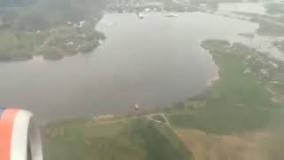 Полное видео падения самолёта в Москве (съёмка из салона)