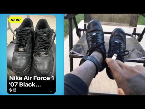 $12 Black Air Force 1's