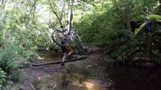 preview picture of video 'Stream Crossing of the France Park Mountain Bike Trail'