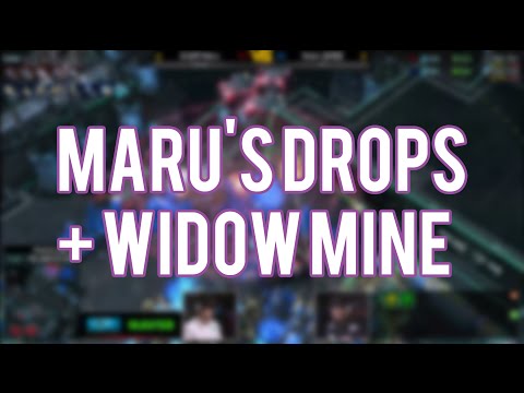 Maru's drop harass + Widow Mine hit vs Stats