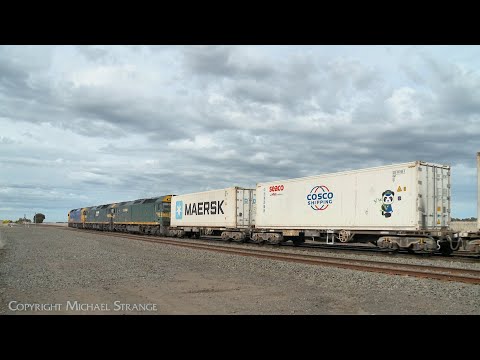 7902V Mildura Container Train At Gheringhap / Batesford (23/8/2024) - PoathTV Railways