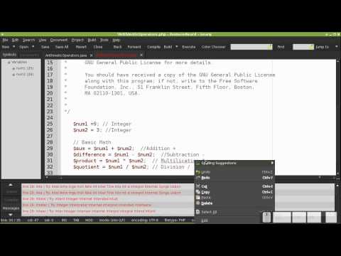 Cover For Arithmetic Operators of Java and PHP Part 3 Video 0022